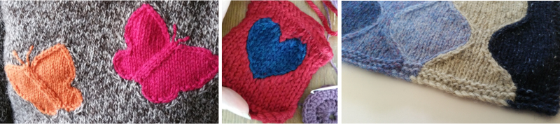 Shaped intarsia